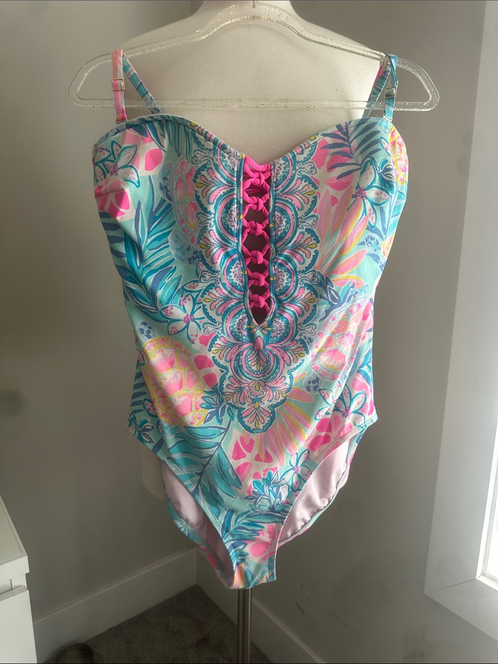 Lilly Pulitzer One-Piece Swimsuit with Lace-Up Front